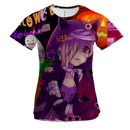 Жіноча 3D футболка Anime halloween girls