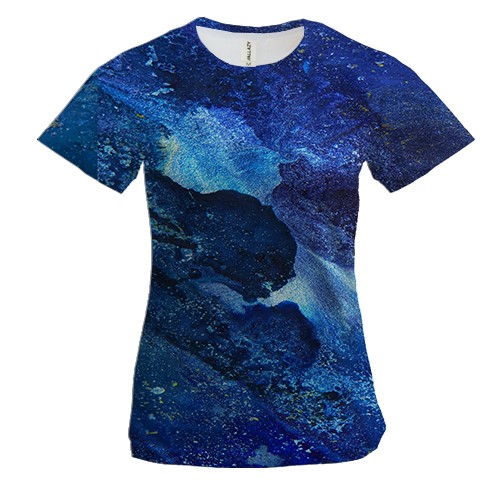 Жіноча 3D футболка Абстракція розводи фарби 9