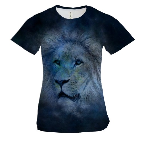Жіноча 3D футболка зі знаком зодіаку - Лев
