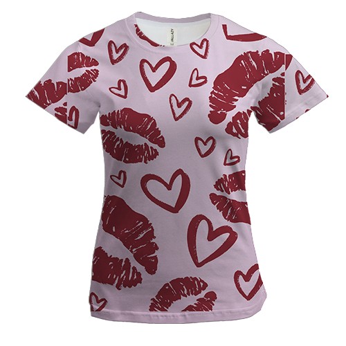 Жіноча 3D футболка з губами