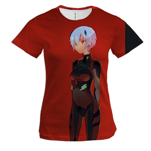 Женская 3D футболка Red and black anime girls