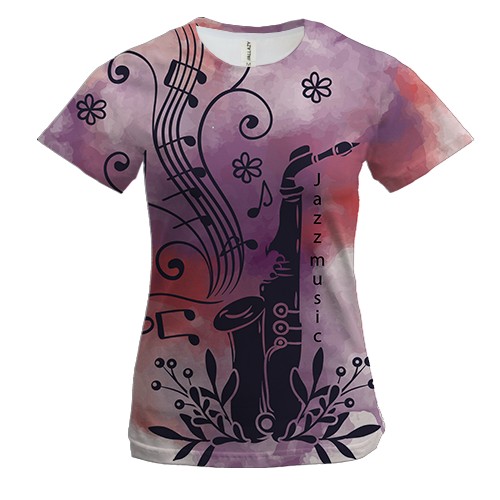 Женская 3D футболка Music Festival Juzz