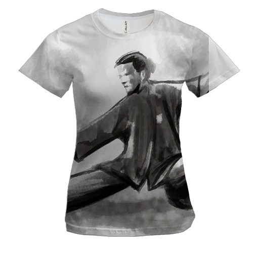 Женская 3D футболка Kung Fu Illustration