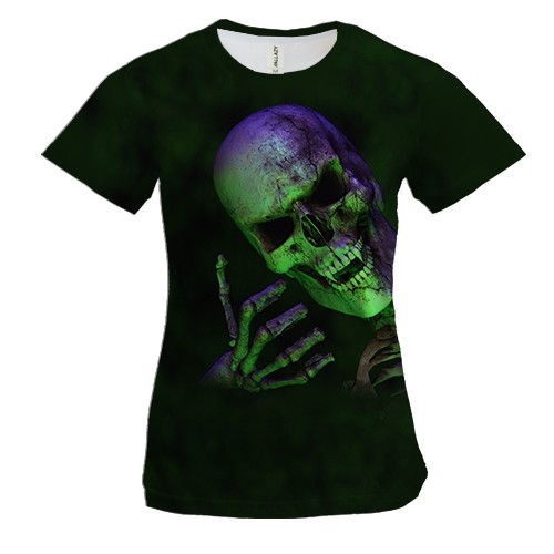 Жіноча 3D футболка з підступним скелетом