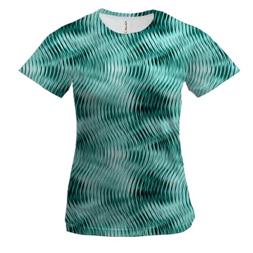 Жіноча 3D футболка з хвилястим льодом