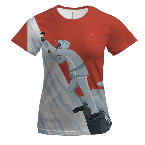 Жіноча 3D футболка зі скелелазом