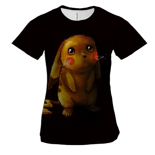 Женская 3D футболка «Пика-Пика?»