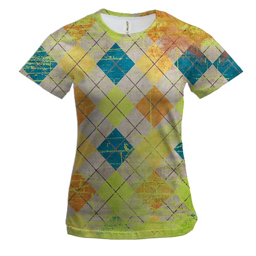 Женская 3D футболка со свитерной текстурой