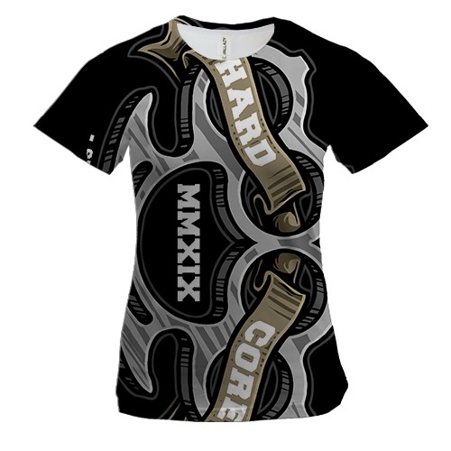 Жіноча 3D футболка з хард кор кастетом