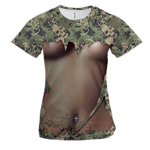 Женская 3D футболка с женским торсом