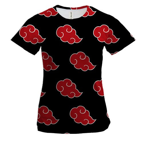 Женская 3D футболка Акацуки Наруто