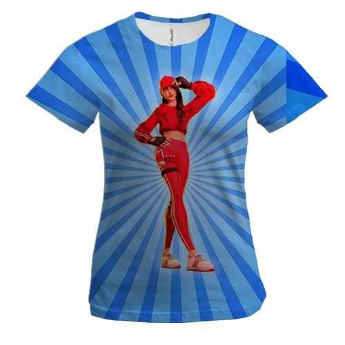 Женская 3D футболка Fortnite Girl