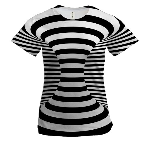 Жіноча 3D футболка абстракція "Зебра"