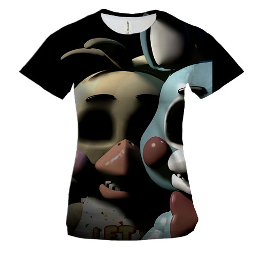 Женская 3D футболка Halloween masks 2