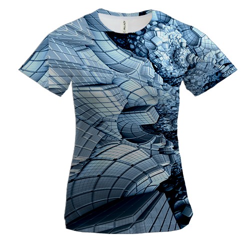 Женская 3D футболка Abstraction. 13