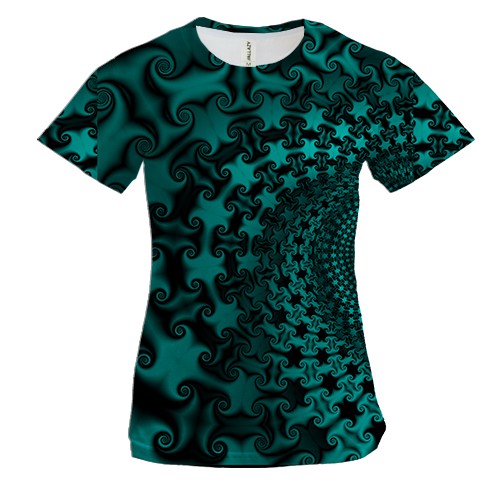 Женская 3D футболка Abstraction.