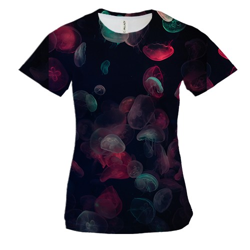 Женская 3D футболка Медузы 9