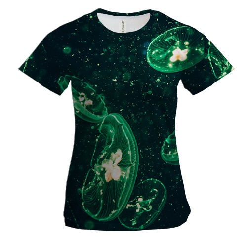 Женская 3D футболка Медузы 6