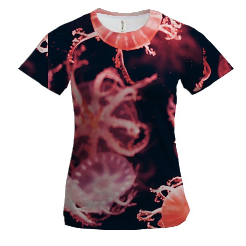 Женская 3D футболка Медузы 3