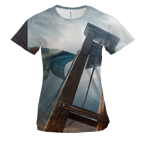 Женская 3D футболка Гильотина