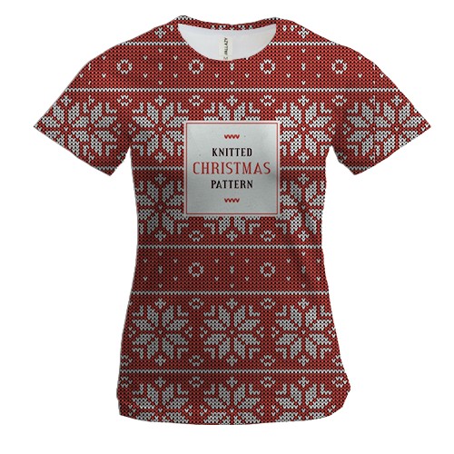 Жіноча 3D футболка Christmas pattern