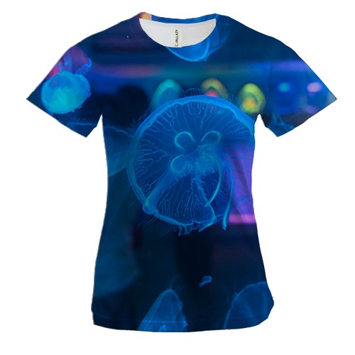Женская 3D футболка Медуза арт 2