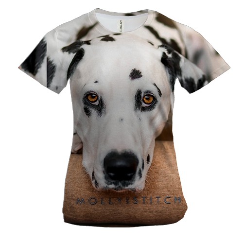 Жіноча 3D футболка Долматинец