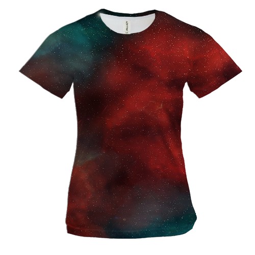 Женская 3D футболка Space Fog