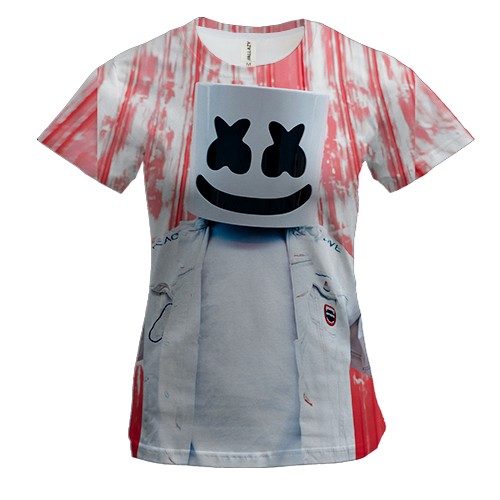 Женская 3D футболка Mr. Marshmallow