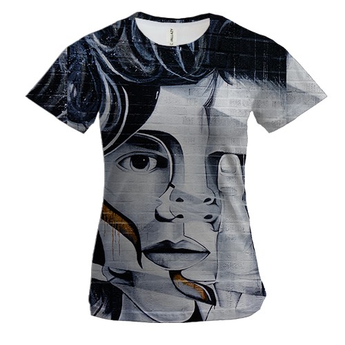 Жіноча 3D футболка People faces abstraction