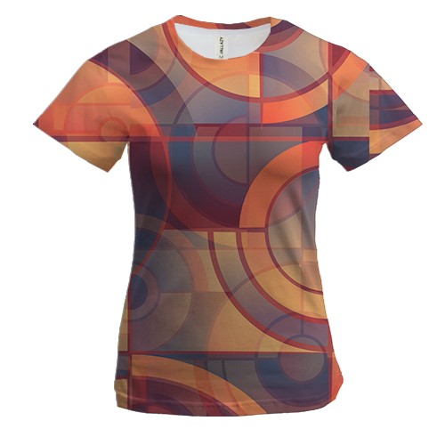 Женская 3D футболка Geometric pattern