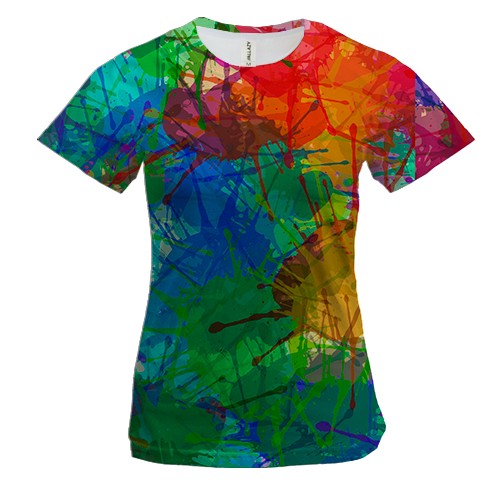 Жіноча 3D футболка Multicolored blots