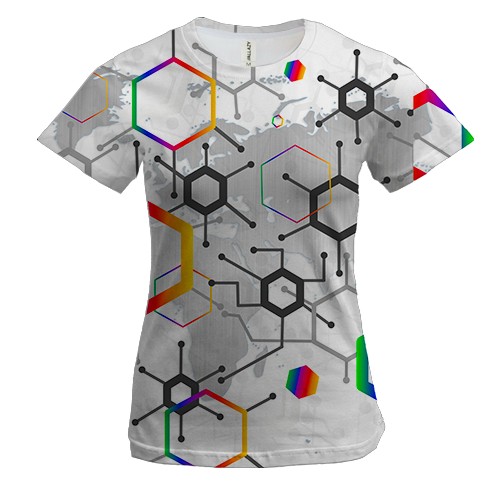 Женская 3D футболка The world atlas