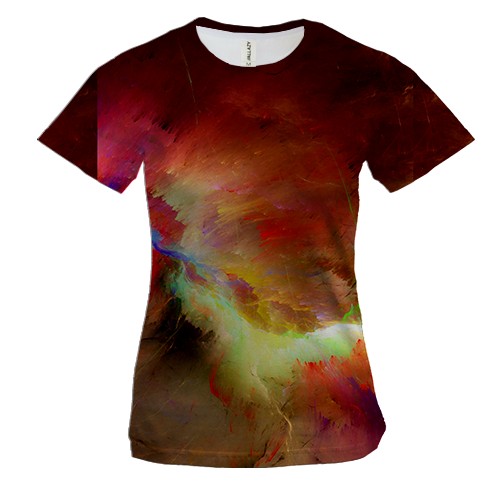 Женская 3D футболка Stormy sky 4