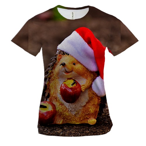 Женская 3D футболка New Year