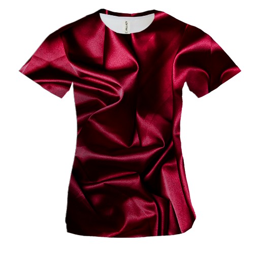 Женская 3D футболка Red satin