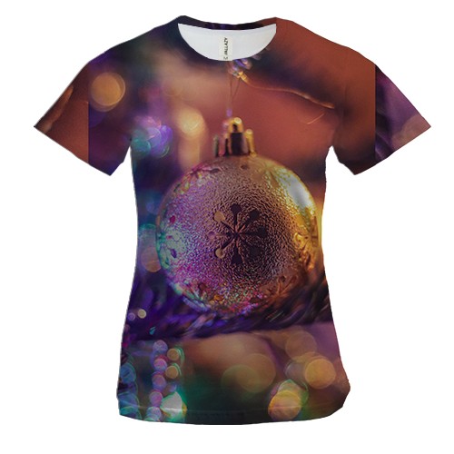 Женская 3D футболка Christmas toy 7