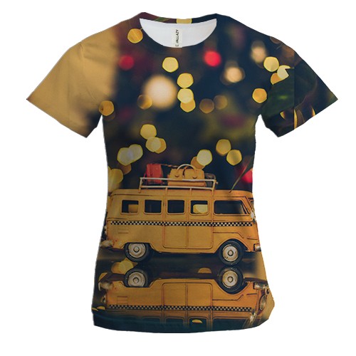 Женская 3D футболка Christmas toy 4