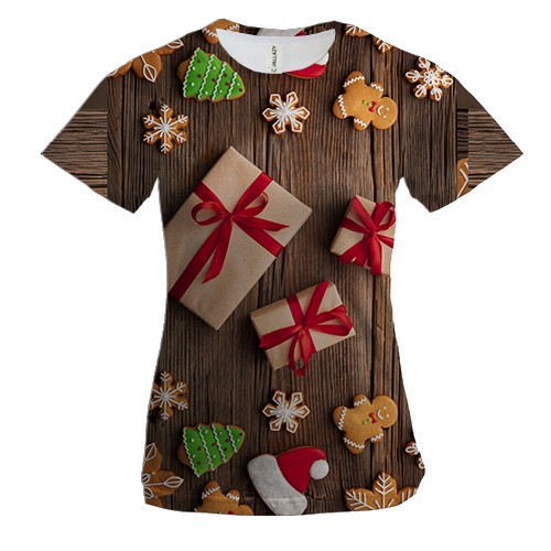 Жіноча 3D футболка New Year gifts 3