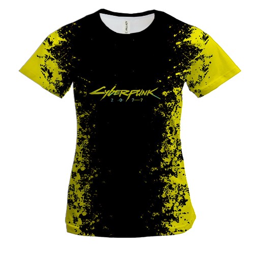 Женская 3D футболка Cyberpunk 2077