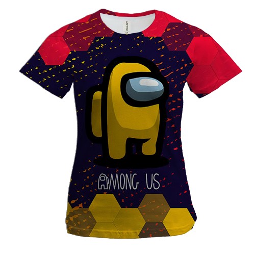 Женская 3D футболка Among us