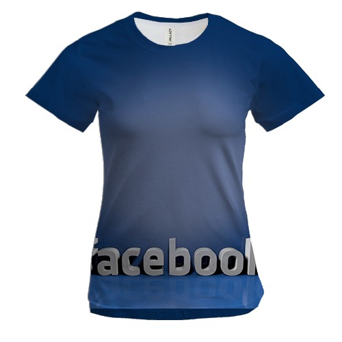 Женская 3D футболка the facebook