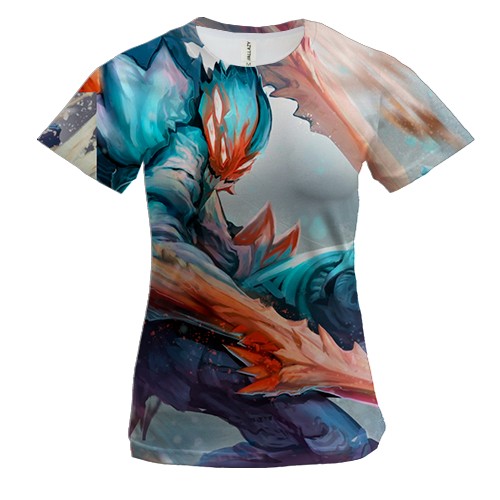 Женская 3D футболка Multi-colored creation