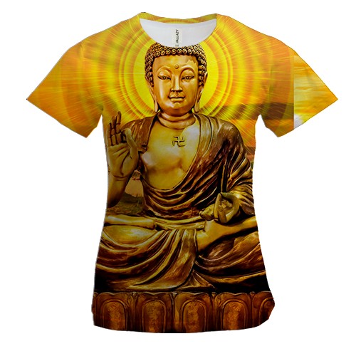 Жіноча 3D футболка Buddha god