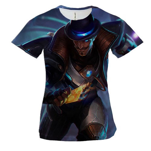 Жіноча 3D футболка Pulsefire Twisted Fate Skin Spotlight