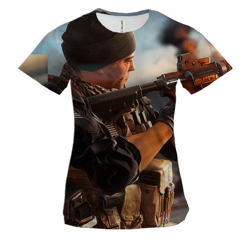 Женская 3D футболка Battlefield 4