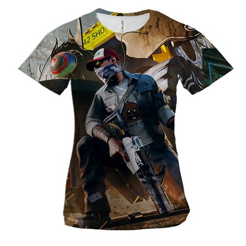 Женская 3D футболка Watch dogs 2