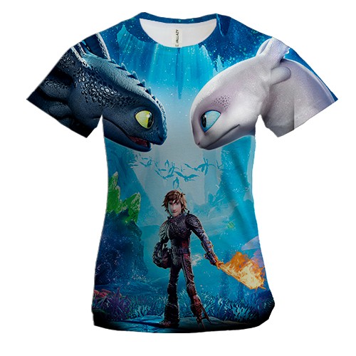 Женская 3D футболка How to Train Your Dragon: The Hidden World