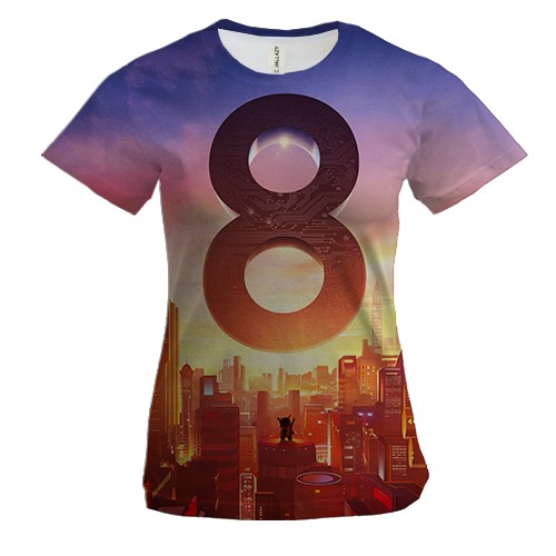 Женская 3D футболка Xiaomi Mi 8