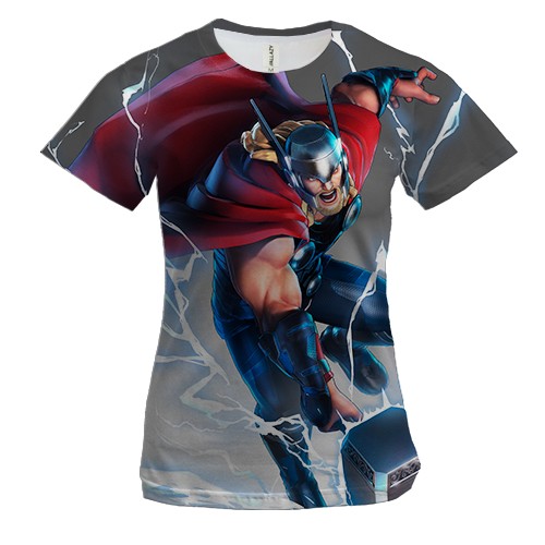 Жіноча 3D футболка Thor god